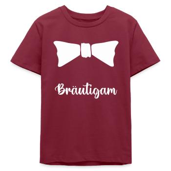 Fliege Bräutigam - Teenager Organic T-Shirt Mini Creator von Stanley/Stella - Burgunderrot - Vorne