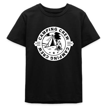 Tentes de camping - T-shirt ado bio Stanley/Stella - noir - Devant
