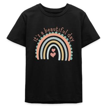 Rainbow Kollektion - Teenager Organic T-Shirt Mini Creator von Stanley/Stella - Schwarz - Vorne