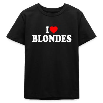 I love blondes - Teenager Organic T-Shirt Mini Creator von Stanley/Stella - Schwarz - Vorne