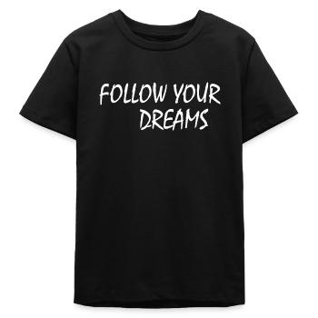 follow your dreams - T-shirt ado bio Stanley/Stella - noir - Devant
