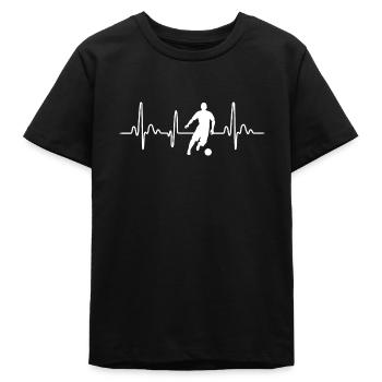 Fußballer Fußballspieler Fußball Herzschlag - Teenager Organic T-Shirt Mini Creator von Stanley/Stella - Schwarz - Vorne