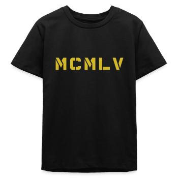 Année de naissance en chiffres romains Fabriqué en 1955 - T-shirt ado bio Stanley/Stella - noir - Devant