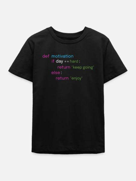Motivierendes Coding Design - Teenager Organic T-Shirt Mini Creator von Stanley/Stella - Schwarz