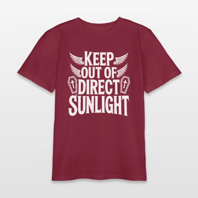 Keep out of direct sunlight! Vampire Goth Emo Teens Organic T-shirt by Stanley/Stella