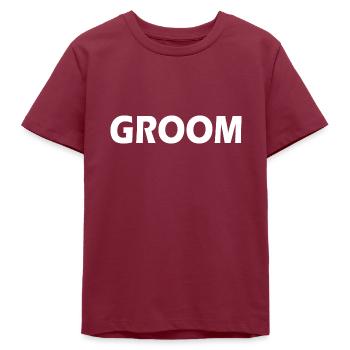 Groom - T-shirt ado bio Stanley/Stella - bordeaux - Devant