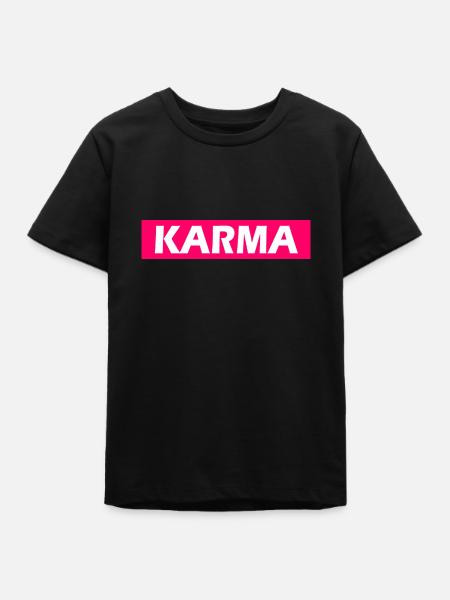 Karma - Teenager Organic T-Shirt Mini Creator von Stanley/Stella - Schwarz