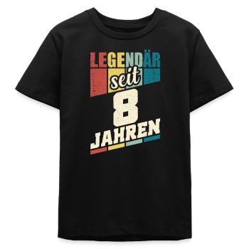 8. Geburtstag Legendär Seit 8 Jahren Legende 8 - Teenager Organic T-Shirt Mini Creator von Stanley/Stella - Schwarz - Vorne