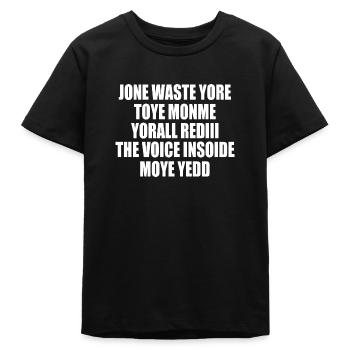 jone waste yore toye monme yorall rediii - T-shirt ado bio Stanley/Stella - noir - Devant