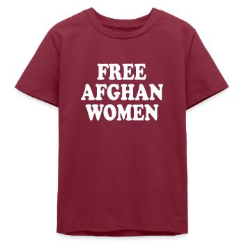 Free afghan women - Teenager Organic T-Shirt Mini Creator von Stanley/Stella - Burgunderrot - Vorne