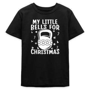 Gym Junkies My Little Bells For Christmas - Teenager Organic T-Shirt Mini Creator von Stanley/Stella - Schwarz - Vorne