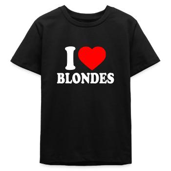 I love blondes - Teenager Organic T-Shirt Mini Creator von Stanley/Stella - Schwarz - Vorne