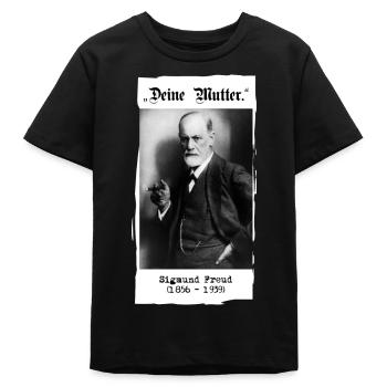 Sigmund Freud - "Deine Mutter." - Teenager Organic T-Shirt Mini Creator von Stanley/Stella - Schwarz - Vorne