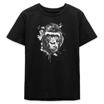 Gorille - T-shirt ado bio Stanley/Stella - noir - Devant