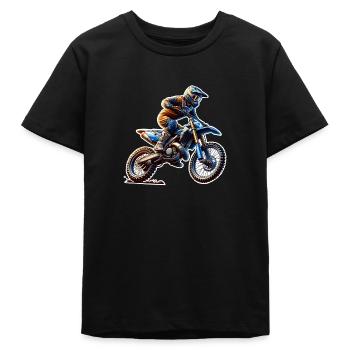 Motocross - T-shirt ado bio Stanley/Stella - noir - Devant