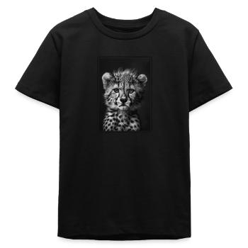 Cheetah Geparde Gepard - Teenager Organic T-Shirt Mini Creator von Stanley/Stella - Schwarz - Vorne