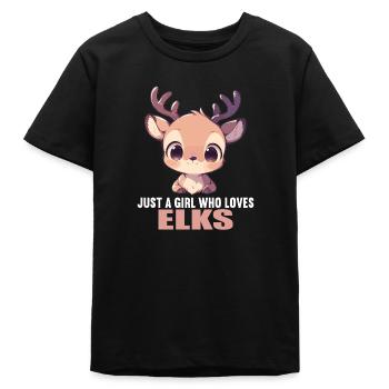 Elche Elch - Teenager Organic T-Shirt Mini Creator von Stanley/Stella - Schwarz - Vorne