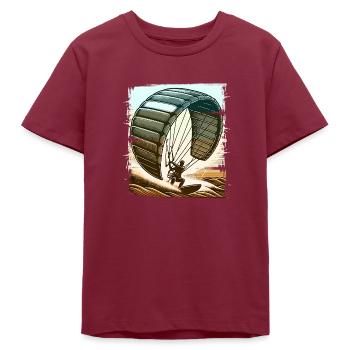 Kitesurf Kitesurfer Kiteboard - Teenager Organic T-Shirt Mini Creator von Stanley/Stella - Burgunderrot - Vorne