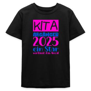 Abschied Kindergarten 2025 Geschenk Mädchen Jungen - Teenager Organic T-Shirt Mini Creator von Stanley/Stella - Schwarz - Vorne