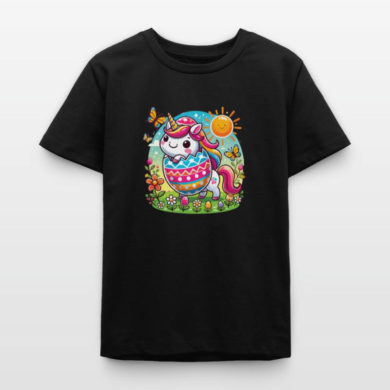 Easter Happy Easter Easter Bunny Easter Egg Spring Teens Organic T-shirt by Stanley/Stella