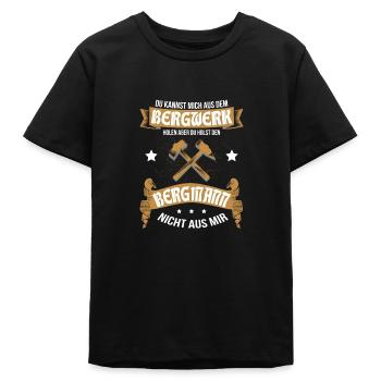 T-shirt pour le fier mineur et mineur - T-shirt ado bio Stanley/Stella - noir - Devant