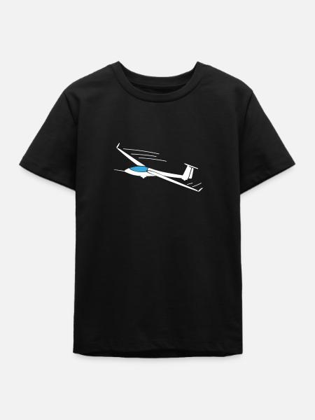 Segelflugzeug - Teenager Organic T-Shirt Mini Creator von Stanley/Stella - Schwarz