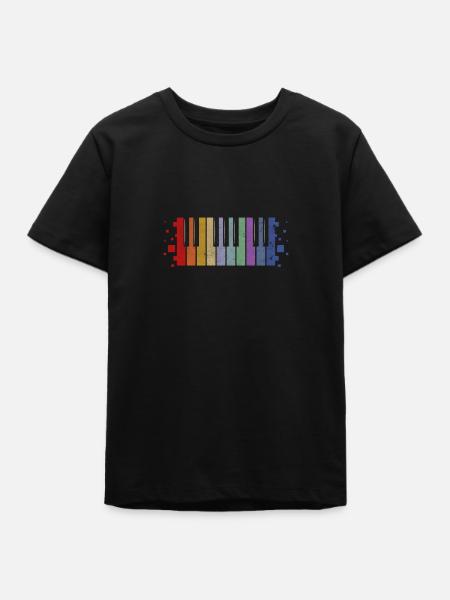 Retro Klavier - Teenager Organic T-Shirt Mini Creator von Stanley/Stella - Schwarz