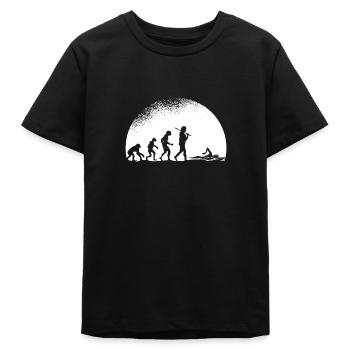 Evolution Schwimmen - Teenager Organic T-Shirt Mini Creator von Stanley/Stella - Schwarz - Vorne