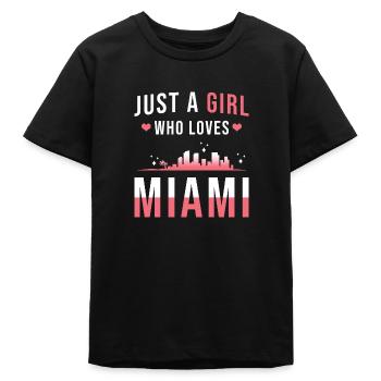 Miami - T-shirt ado bio Stanley/Stella - noir - Devant