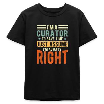 Conservateur - T-shirt ado bio Stanley/Stella - noir - Devant