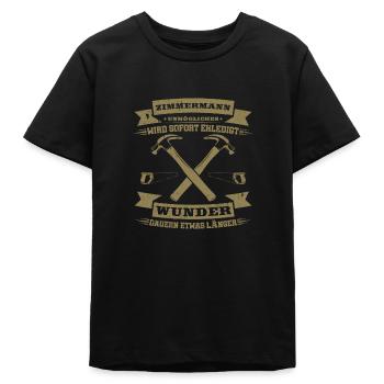 Zimmermann Unmögliches wird sofort erledigt - Teenager Organic T-Shirt Mini Creator von Stanley/Stella - Schwarz - Vorne