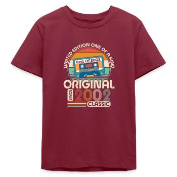 Vintage 2002 aged to perfection - Teens Organic T-shirt by Stanley/Stella - burgundy - Front