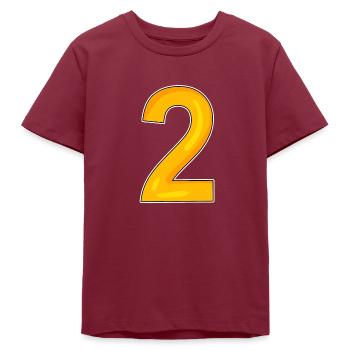 2 - T-shirt ado bio Stanley/Stella - bordeaux - Devant