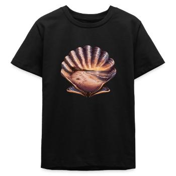 Muschel Strand Szene Serene Ozean Landschaft - Teenager Organic T-Shirt Mini Creator von Stanley/Stella - Schwarz - Vorne