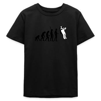 evolution_astronaut_2c - Teenager Organic T-Shirt Mini Creator von Stanley/Stella - Schwarz - Vorne