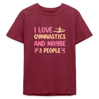 Gymnastik Training Fitness Gym - Teenager Organic T-Shirt Mini Creator von Stanley/Stella - Burgunderrot - Vorne