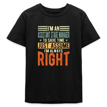 Assistant Bühnenmanager - Teenager Organic T-Shirt Mini Creator von Stanley/Stella - Schwarz - Vorne