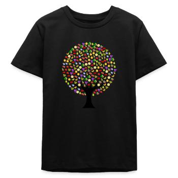 Lebensmittel Baum mit Obst - Teenager Organic T-Shirt Mini Creator von Stanley/Stella - Schwarz - Vorne