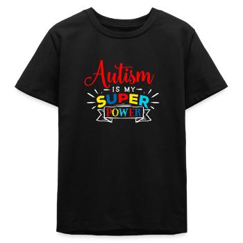 Autism Autist ADHD Autism Asperger Gift - Teens Organic T-shirt by Stanley/Stella - black - Front