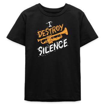 Trompete Trompeter - Teenager Organic T-Shirt Mini Creator von Stanley/Stella - Schwarz - Vorne