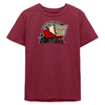 0956 Wagen RUIN - Teenager Organic T-Shirt Mini Creator von Stanley/Stella - Burgunderrot - Vorne