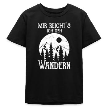 Wandern Wanderer - Teenager Organic T-Shirt Mini Creator von Stanley/Stella - Schwarz - Vorne