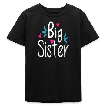 GROTE ZUS, de grote zus - Tiener t-shirt biologisch Stanley/Stella - zwart - Voor