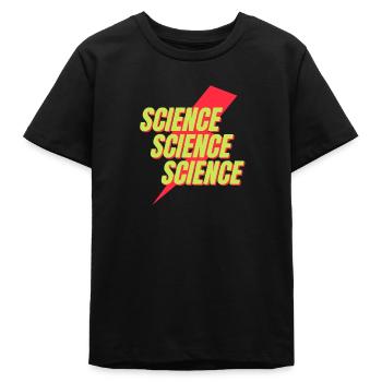 Neon-Wissenschafts-Bolzen-Design - Teenager Organic T-Shirt Mini Creator von Stanley/Stella - Schwarz - Vorne