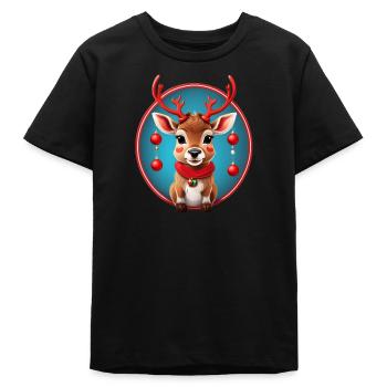 Baby Rentier - Teenager Organic T-Shirt Mini Creator von Stanley/Stella - Schwarz - Vorne