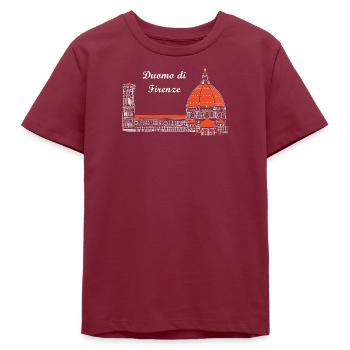 Duomo de Florence en Italie - T-shirt ado bio Stanley/Stella - bordeaux - Devant