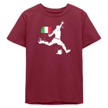 Équipe d’Italie de football Joueur Blast - T-shirt ado bio Stanley/Stella - bordeaux - Devant