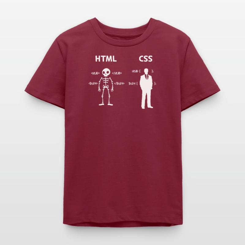 Code Css C++ Php Java Développeur Code Scripting T-shirt ado bio Stanley/Stella
