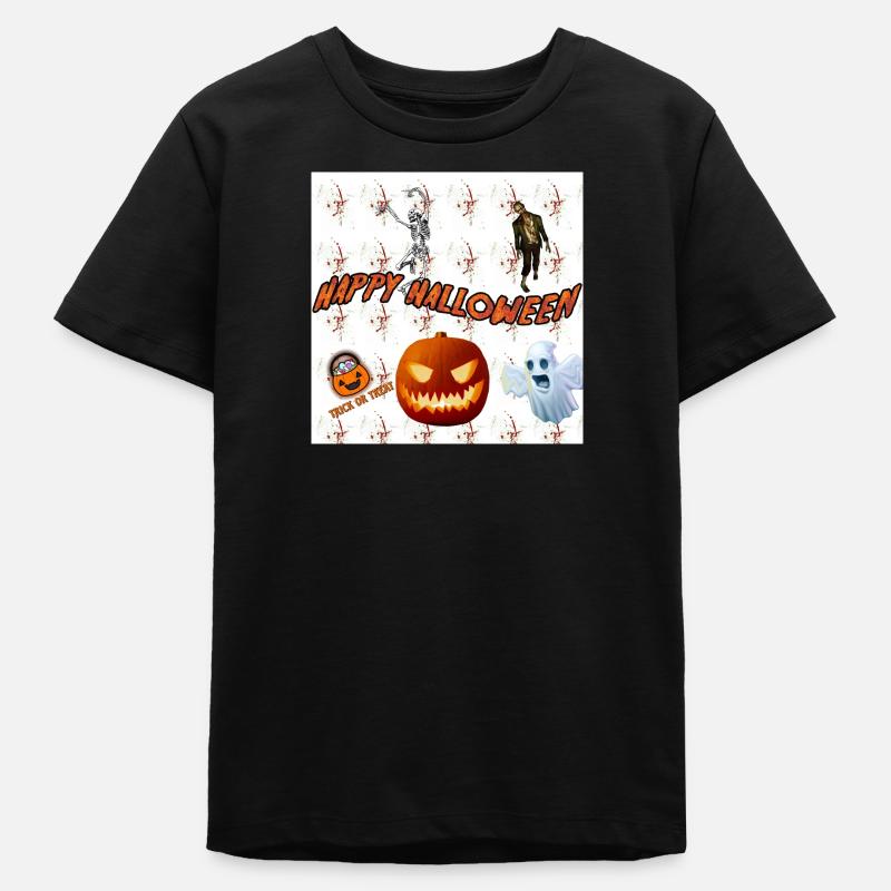 Joyeux Halloween Version 3 - T-shirt ado bio Stanley/Stella - noir