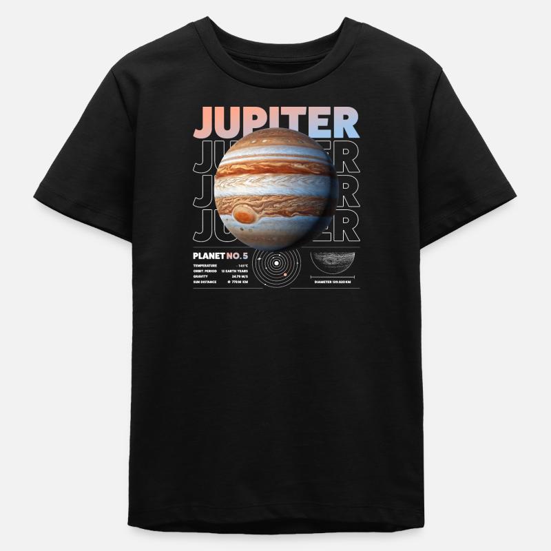 Détails de Jupiter - T-shirt ado bio Stanley/Stella - noir
